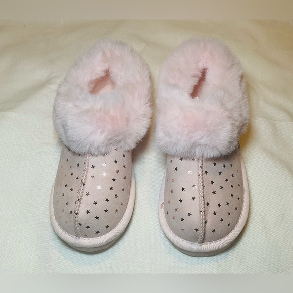 Girls Piper Faux fur Cuff Slippers-12 - Picture 2 of 7